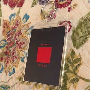 ♣️Prada Black and Red Keychain